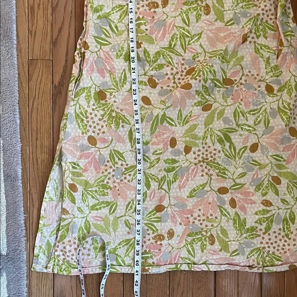 Green/ Pink 100% Organic Cotton Gudrun Sjoden Dress/ Tunic Sz M - Picture 3 of 5